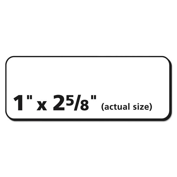 Repositionable Address Labels w/SureFeed, Laser, 1x2.625, Wht, PK3000