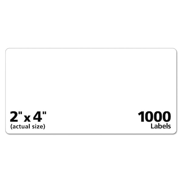 Repositionable Shipping Labels, Inkjet/Laser, 2x4, White, PK1000