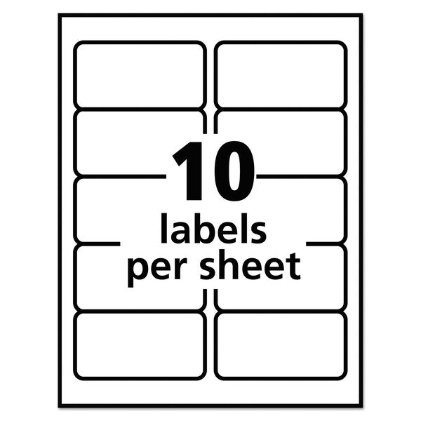 Repositionable Shipping Labels, Inkjet/Laser, 2x4, White, PK1000