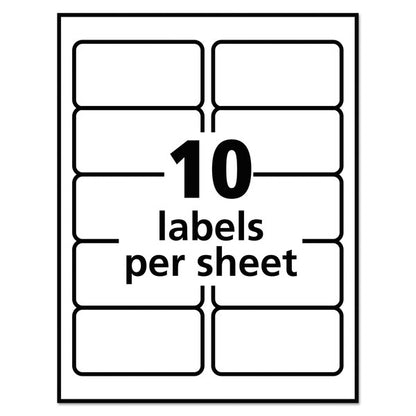 Repositionable Shipping Labels, Inkjet/Laser, 2x4, White, PK1000