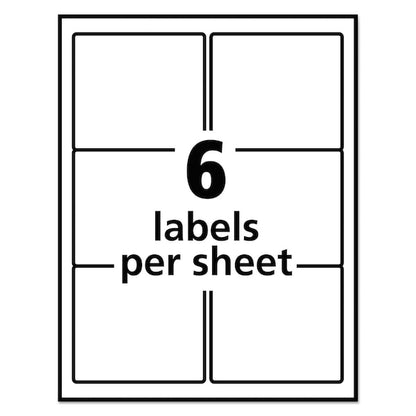 Repositionable Shipping Labels w/SureFeed, Laser, .33x4, White, PK600