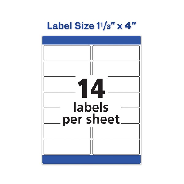 Address Labels w/TrueBlock and Sure Feed, Laser, 1.33x4, White, PK700