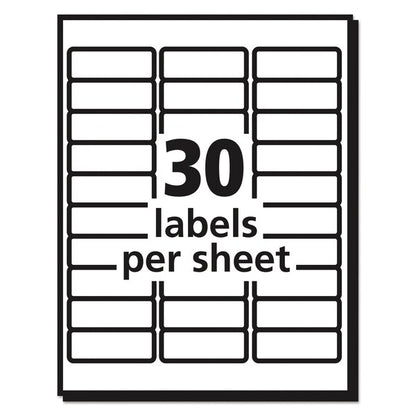 Clear Easy Peel Mailing Label w/Sure Feed, Laser, 1x2.63, Clr, PK1500