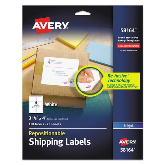 Mailing Labels, 6Up, White, PK25