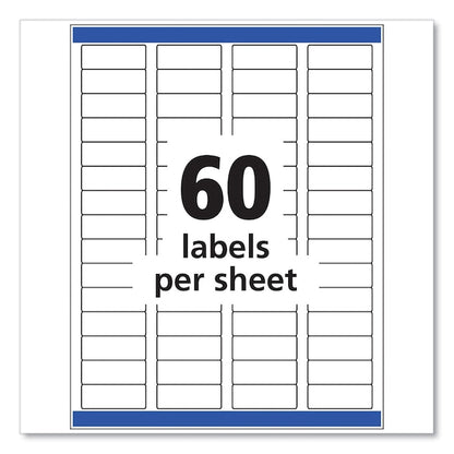 Glossy Clear Easy Peel Mailing Labels, Inkjet/Laser, 0.66x1.75, PK600