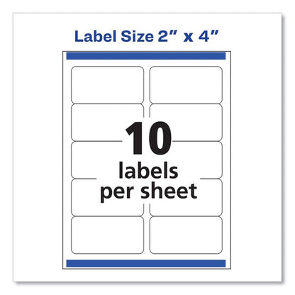 Glossy Clear Easy Peel Mailing Labels, Inkjet/Laser, 2x4, Clear, PK100