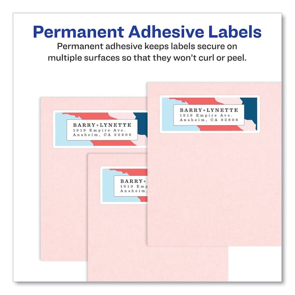 Glossy Clear Easy Peel Mailing Labels, Inkjet/Laser, 2x4, Clear, PK100