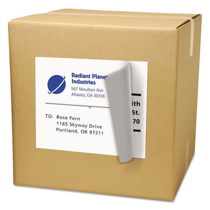 Shipping Labels w/TrueBlock Tech, Inkjet Printers, 8.5x11, White, PK25