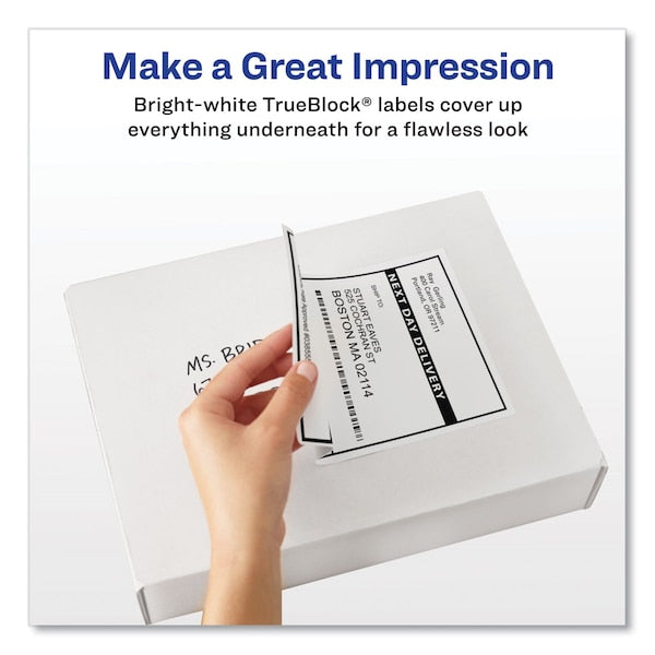 TrueBlock-« White Shipping Labels, 4UP, Pk100
