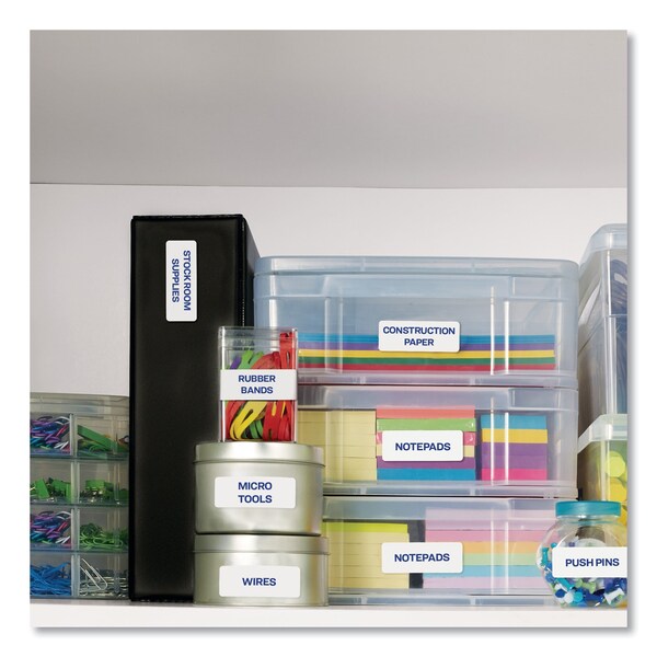 Easy Peel White Address Labels w/Sure Feed, Inkjet, 1.33x4, PK1400
