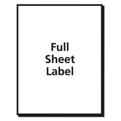 Matte Clear Shipping Labels, Inkjet Printers, 8.5 x 11, Clear, PK25