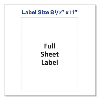 Shipping Labels, TrueBlock, Inkjet/Laser Printer, 8.5x11, White, PK500