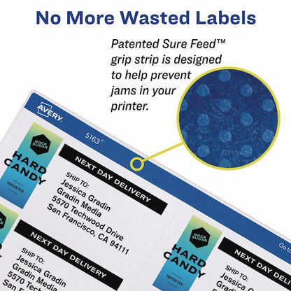 5-1/2" x 8-1/2" White Shipping Labels, Pk250