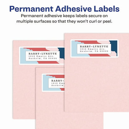 5-1/2" x 8-1/2" White Shipping Labels, Pk250