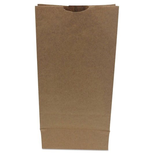 Paper Bags, 50 lbs Cap., #10, 6.31"w x 4.19"d x 13.38"h, Kraft, PK500