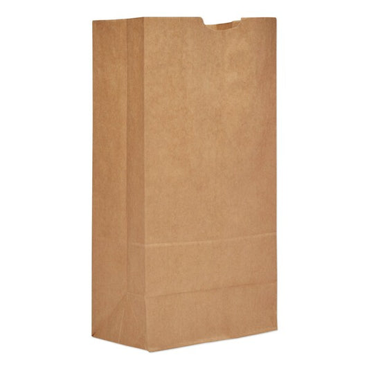 Paper Bags, 50 lbs Cap., #20, 8.25"w x 5.94"d x 16.13"h, Kraft, PK500