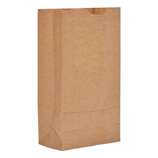 Paper Bags, 35 lbs Cap., #10, 6.31"w x 4.19"d x 13.38"h, Kraft, PK500