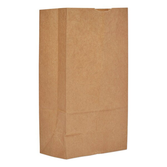 Paper Bags, 40 lbs Cap., #12, 7.06"w x 4.5"d x 13.75"h, Kraft, PK500