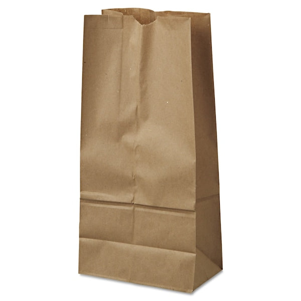 Paper Bags, 40 lbs Cap., #16, 7.75"w x 4.81"d x 16"h, Kraft, PK500