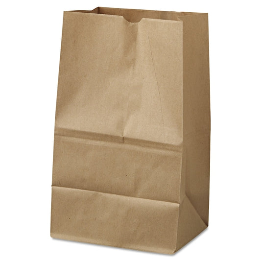 Paper Bags, 40 lbs Cap, #20 Squat, 8.25"Wx5.94"Dx13.38"H, Kraft, PK500
