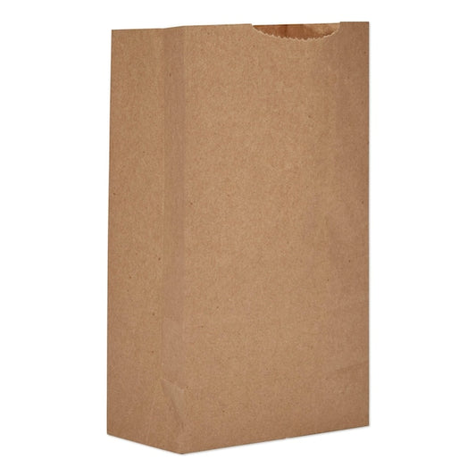 Paper Bags, 30 lbs Cap., #3, 4.75"w x 2.94"d x 8.56"h, Kraft, PK500