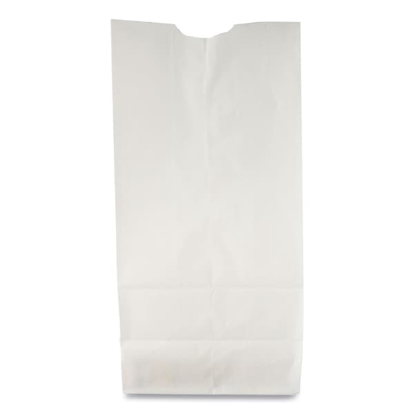 Paper Bags, 35 lbs Cap., #10, 6.31"w x 4.19"d x 13.38"h, White, PK500