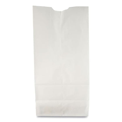 Paper Bags, 35 lbs Cap., #10, 6.31"w x 4.19"d x 13.38"h, White, PK500