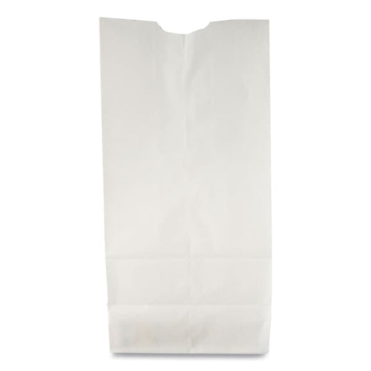 Paper Bags, 35 lbs Cap., #10, 6.31"w x 4.19"d x 13.38"h, White, PK500