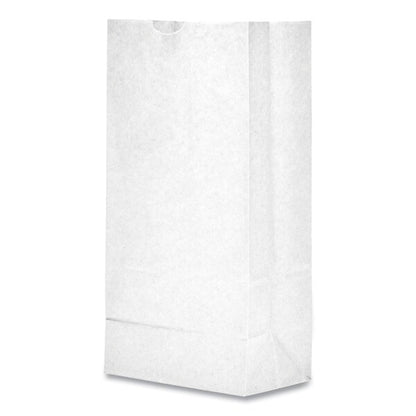 Paper Bags, 35 lbs Cap., #10, 6.31"w x 4.19"d x 13.38"h, White, PK500