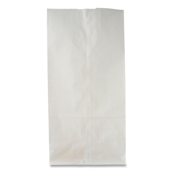 Paper Bags, 35 lbs Cap., #10, 6.31"w x 4.19"d x 13.38"h, White, PK500