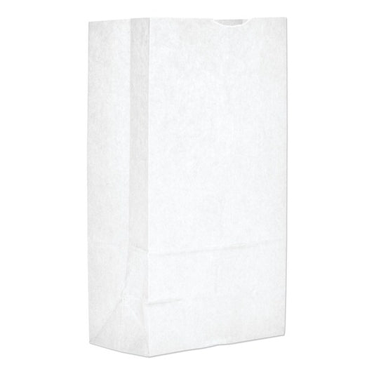 Paper Bags, 40 lbs Cap., #12, 7.06"w x 4.5"d x 13.75"h, White, PK500
