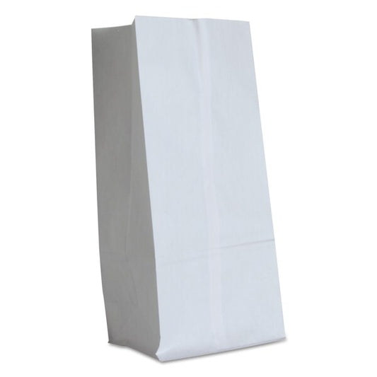 Paper Bags, 40 lbs Cap., #16, 7.75"w x 4.81"d x 16"h, White, PK500