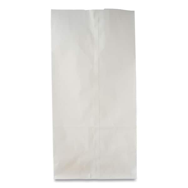 Paper Bags, 30 lbs Cap., #2, 4.31"w x 2.44"d x 7.88"h, White, PK500
