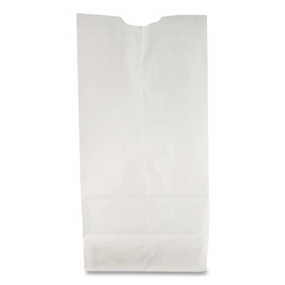 Paper Bags, 35 lbs Cap., #6, 6"w x 3.63"d x 11.06"h, White, PK500