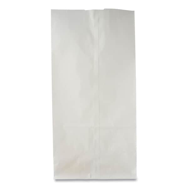 Paper Bags, 35 lbs Cap., #6, 6"w x 3.63"d x 11.06"h, White, PK500