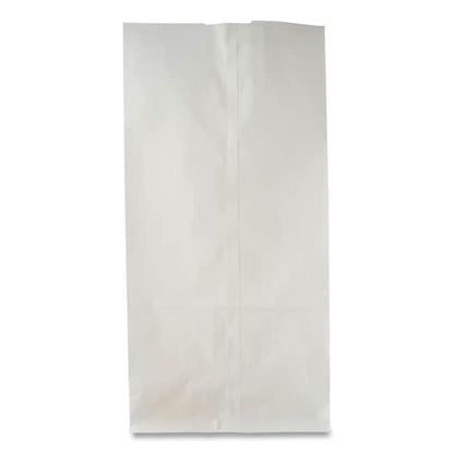 Paper Bags, 35 lbs Cap., #6, 6"w x 3.63"d x 11.06"h, White, PK500