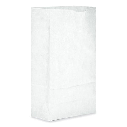 Paper Bags, 35 lbs Cap., #6, 6"w x 3.63"d x 11.06"h, White, PK500