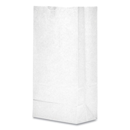Paper Bags, 35 lbs Cap., #8, 6.13"w x 4.17"d x 12.44"h, White, PK500