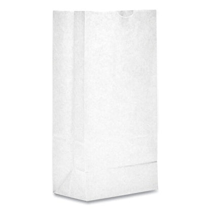 Paper Bags, 35 lbs Cap., #8, 6.13"w x 4.17"d x 12.44"h, White, PK500