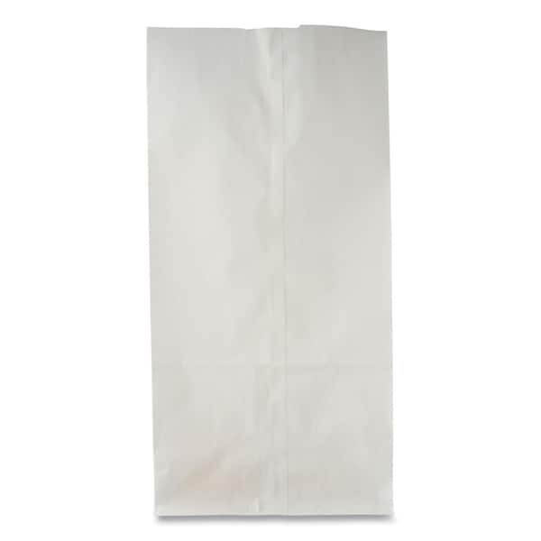 Paper Bags, 35 lbs Cap., #8, 6.13"w x 4.17"d x 12.44"h, White, PK500