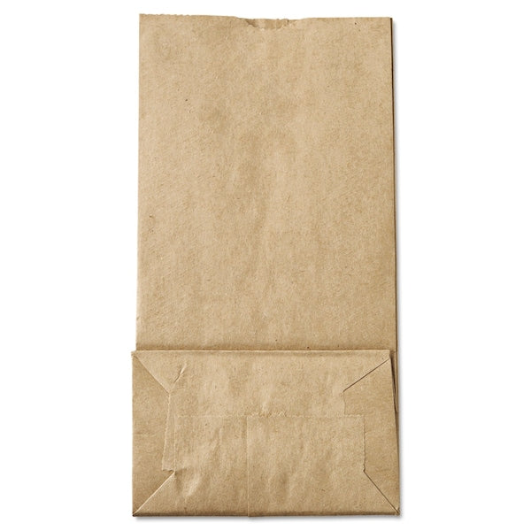 Paper Bags, 52 lbs Cap., #2, 8.13"w x 4.25"d x 9.75"h, Kraft, PK500
