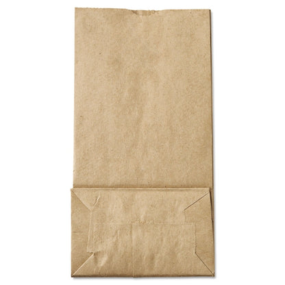 Paper Bags, 52 lbs Cap., #2, 8.13"w x 4.25"d x 9.75"h, Kraft, PK500