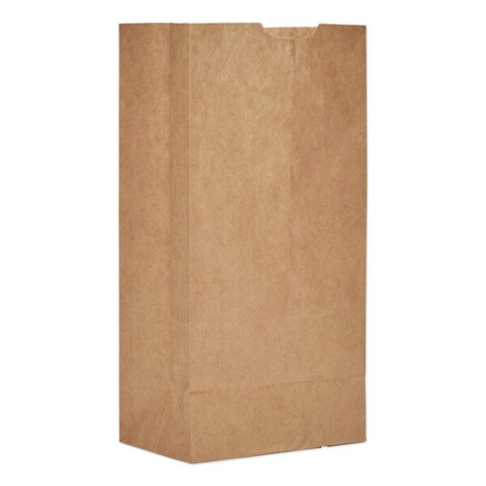 Paper Bags, 50 lbs Cap., #4, 5"w x 3.13"d x 9.75"h, Kraft, PK500