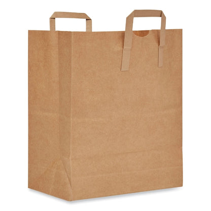 Handle Bag, Natural Kraft Flat Handles, #1/6 BBL Size, 12" x 7" x 17", Brown, PK300
