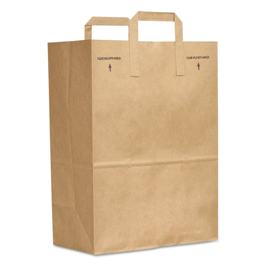 Paper Bags, 70 lbs Cap., 1/6 BBL, 12"w x 7"d x 17"h, Kraft, PK300