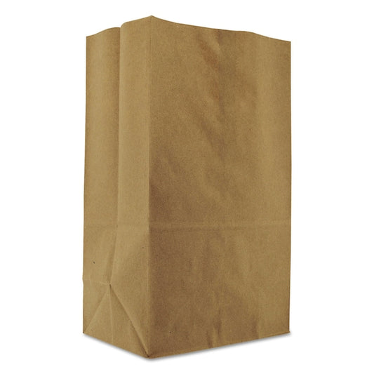 Paper Bags, 57 lbs, 1/8 BBL, 10.13"w x 6.75"d x 14.38"h, Kraft, PK500
