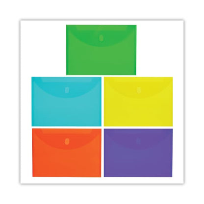 Reusable Poly Envelope, 8 1/2 x 11, Assorted, 10/Pack