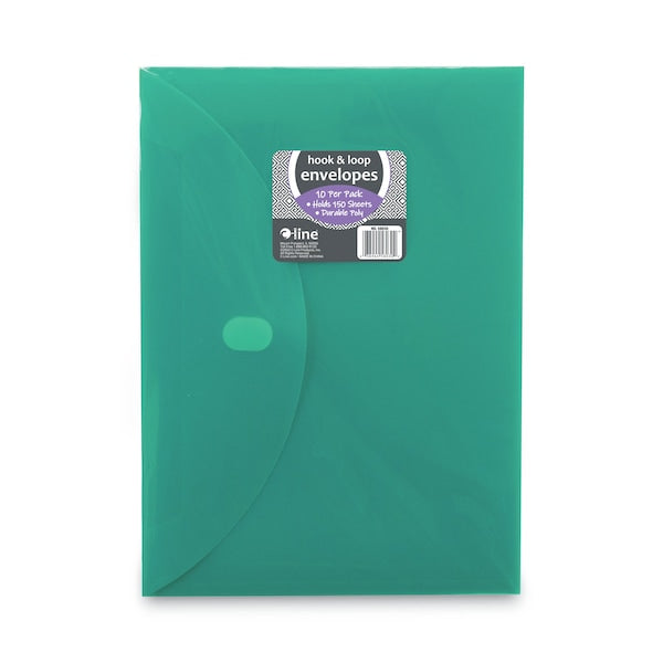 Reusable Poly Envelope, 8 1/2 x 11, Assorted, 10/Pack