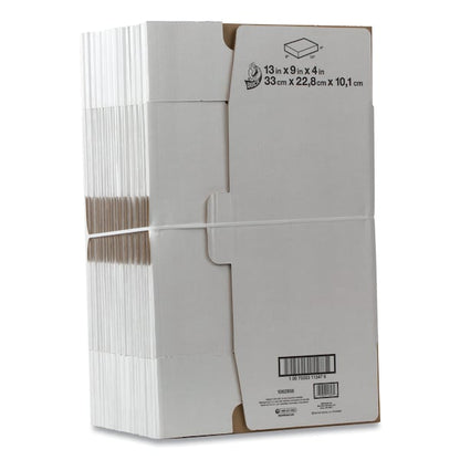 Ship Box, Self Lock, 13x9", White, PK25