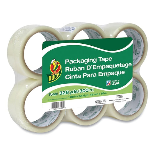 Packaging Tape, 1.88" x 55 yd., Clear, PK6